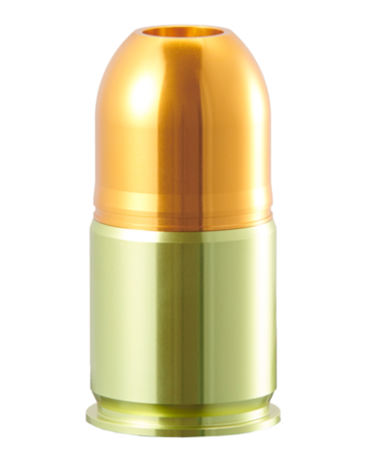 Lancer Tactical 40mm Green Gas Grenade Shell (Color: Gold / Green) Lancer Tactical 40mm Green Gas Grenade Shell (Color: Gold / Green)